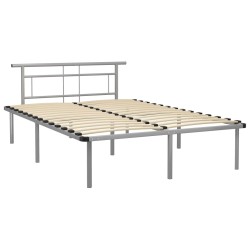 vidaXL Estructura de cama de metal gris 160x200 cm