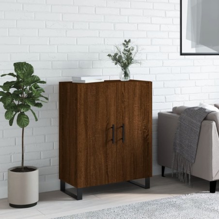 vidaXL Aparador de madera de ingeniería marrón roble 69,5x34x90 cm