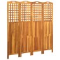 vidaXL Biombo de 4 paneles madera maciza de acacia 121x2x120 cm vidaXL Biombo de 4 paneles madera maciza de acacia 121x2x120 cm