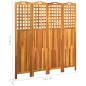 vidaXL Biombo de 4 paneles madera maciza de acacia 121x2x120 cm vidaXL Biombo de 4 paneles madera maciza de acacia 121x2x120 cm