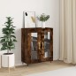 vidaXL Aparador de madera de ingeniería roble ahumado 69,5x34x90 cm