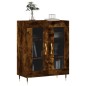 vidaXL Aparador de madera de ingeniería roble ahumado 69,5x34x90 cm