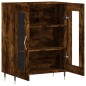 vidaXL Aparador de madera de ingeniería roble ahumado 69,5x34x90 cm