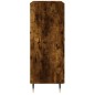 vidaXL Aparador de madera de ingeniería roble ahumado 69,5x34x90 cm