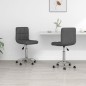 vidaXL Sillas de comedor giratorias 2 unidades tela gris oscuro vidaXL Sillas de comedor giratorias 2 unidades tela gris oscuro
