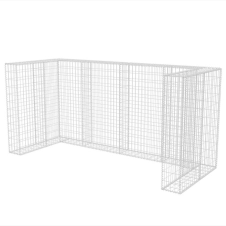 vidaXL Gaviones para ocultar triple contenedor 250x100x120 cm 