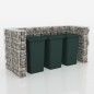 vidaXL Gaviones para ocultar triple contenedor 250x100x120 cm vidaXL Gaviones para ocultar triple contenedor 250x100x120 cm