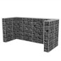 vidaXL Gaviones para ocultar triple contenedor 250x100x120 cm vidaXL Gaviones para ocultar triple contenedor 250x100x120 cm