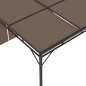 vidaXL Cenador de jardín con cortina lateral gris taupe 3x3x2,25 m vidaXL Cenador de jardín con cortina lateral gris taupe 3x3x2,25 m