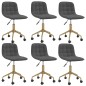 vidaXL Sillas de comedor giratorias 6 unidades terciopelo gris oscuro vidaXL Sillas de comedor giratorias 6 unidades terciopelo gris oscuro