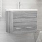 vidaXL Mueble de lavabo madera contrachapada gris Sonoma 60x38,5x48 cm vidaXL Mueble de lavabo madera contrachapada gris Sonoma 60x38,5x48 cm