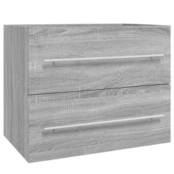 vidaXL Mueble de lavabo madera contrachapada gris Sonoma 60x38,5x48 cm