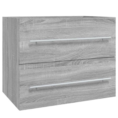 vidaXL Mueble de lavabo madera contrachapada gris Sonoma 60x38,5x48 cm
