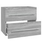 vidaXL Mueble de lavabo madera contrachapada gris Sonoma 60x38,5x48 cm vidaXL Mueble de lavabo madera contrachapada gris Sonoma 60x38,5x48 cm