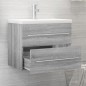 vidaXL Mueble de lavabo madera contrachapada gris Sonoma 60x38,5x48 cm vidaXL Mueble de lavabo madera contrachapada gris Sonoma 60x38,5x48 cm