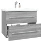 vidaXL Mueble de lavabo madera contrachapada gris Sonoma 60x38,5x48 cm vidaXL Mueble de lavabo madera contrachapada gris Sonoma 60x38,5x48 cm