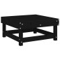 vidaXL Taburetes de jardín con cojines 2 uds madera maciza pino negro vidaXL Taburetes de jardín con cojines 2 uds madera maciza pino negro