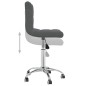 vidaXL Sillas de comedor giratorias 2 unidades tela gris oscuro vidaXL Sillas de comedor giratorias 2 unidades tela gris oscuro