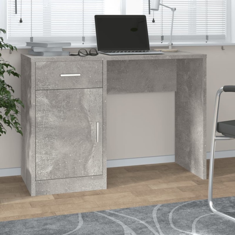 vidaXL Escritorio con cajón y armario contrachapada 100x40x73 cm vidaXL Escritorio con cajón y armario contrachapada 100x40x73 cm