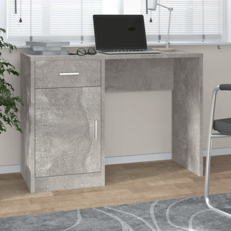 vidaXL Escritorio con cajón y armario contrachapada 100x40x73 cm