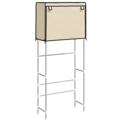 vidaXL Estantería 2 niveles lavadora hierro crema 71x29,5x170,5cm