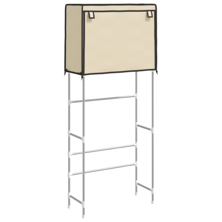 vidaXL Estantería 2 niveles lavadora hierro crema 71x29,5x170,5cm