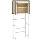 vidaXL Estantería 2 niveles lavadora hierro crema 71x29,5x170,5cm vidaXL Estantería 2 niveles lavadora hierro crema 71x29,5x170,5cm