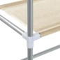 vidaXL Estantería 2 niveles lavadora hierro crema 71x29,5x170,5cm vidaXL Estantería 2 niveles lavadora hierro crema 71x29,5x170,5cm
