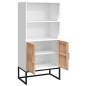 vidaXL Aparador alto madera contrachapada blanco 60x35x125 cm vidaXL Aparador alto madera contrachapada blanco 60x35x125 cm