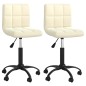 vidaXL Sillas de comedor giratorias 2 uds terciopelo crema vidaXL Sillas de comedor giratorias 2 uds terciopelo crema