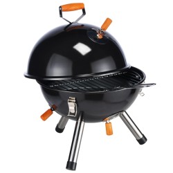 HI Mini barbacoa de carbón negra