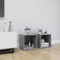 vidaXL Mueble de TV 2uds madera contrachapada gris hormigón 37x35x37cm vidaXL Mueble de TV 2uds madera contrachapada gris hormigón 37x35x37cm