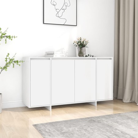 vidaXL Aparador de madera contrachapada blanco 135x41x75 cm