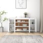 vidaXL Aparador de madera contrachapada blanco 135x41x75 cm vidaXL Aparador de madera contrachapada blanco 135x41x75 cm