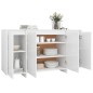 vidaXL Aparador de madera contrachapada blanco 135x41x75 cm vidaXL Aparador de madera contrachapada blanco 135x41x75 cm