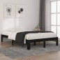 vidaXL Estructura de cama madera maciza de pino negro 120x200 cm