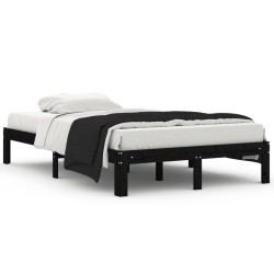 vidaXL Estructura de cama madera maciza de pino negro 120x200 cm