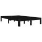 vidaXL Estructura de cama madera maciza de pino negro 120x200 cm