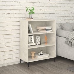 vidaXL Aparador de madera contrachapada gris hormigón 69,5x32,5x90 cm