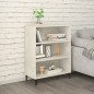 vidaXL Aparador de madera contrachapada gris hormigón 69,5x32,5x90 cm