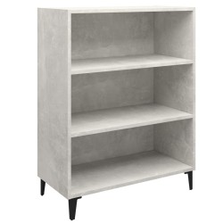 vidaXL Aparador de madera contrachapada gris hormigón 69,5x32,5x90 cm