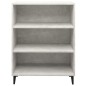 vidaXL Aparador de madera contrachapada gris hormigón 69,5x32,5x90 cm