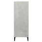 vidaXL Aparador de madera contrachapada gris hormigón 69,5x32,5x90 cm