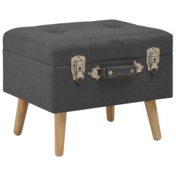 vidaXL Taburete de almacenamiento 40 cm gris oscuro de tela