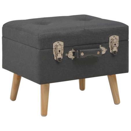 vidaXL Taburete de almacenamiento 40 cm gris oscuro de tela