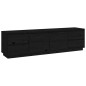 vidaXL Mueble de TV madera maciza de pino negro 176x37x47,5 cm vidaXL Mueble de TV madera maciza de pino negro 176x37x47,5 cm