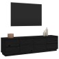 vidaXL Mueble de TV madera maciza de pino negro 176x37x47,5 cm vidaXL Mueble de TV madera maciza de pino negro 176x37x47,5 cm