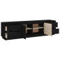 vidaXL Mueble de TV madera maciza de pino negro 176x37x47,5 cm vidaXL Mueble de TV madera maciza de pino negro 176x37x47,5 cm