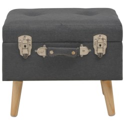 vidaXL Taburete de almacenamiento 40 cm gris oscuro de tela