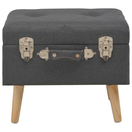 vidaXL Taburete de almacenamiento 40 cm gris oscuro de tela